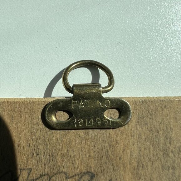 Wood Plaque Wall Decor, Charlotte Becker, Baby In Chair, 3.25"x2.75" Vintage - Picture 9 of 12